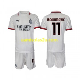 Camisolas de futebol AC Milan ibrahimovic 11 Criança Equipamento Alternativa 2024/25 Manga Curta